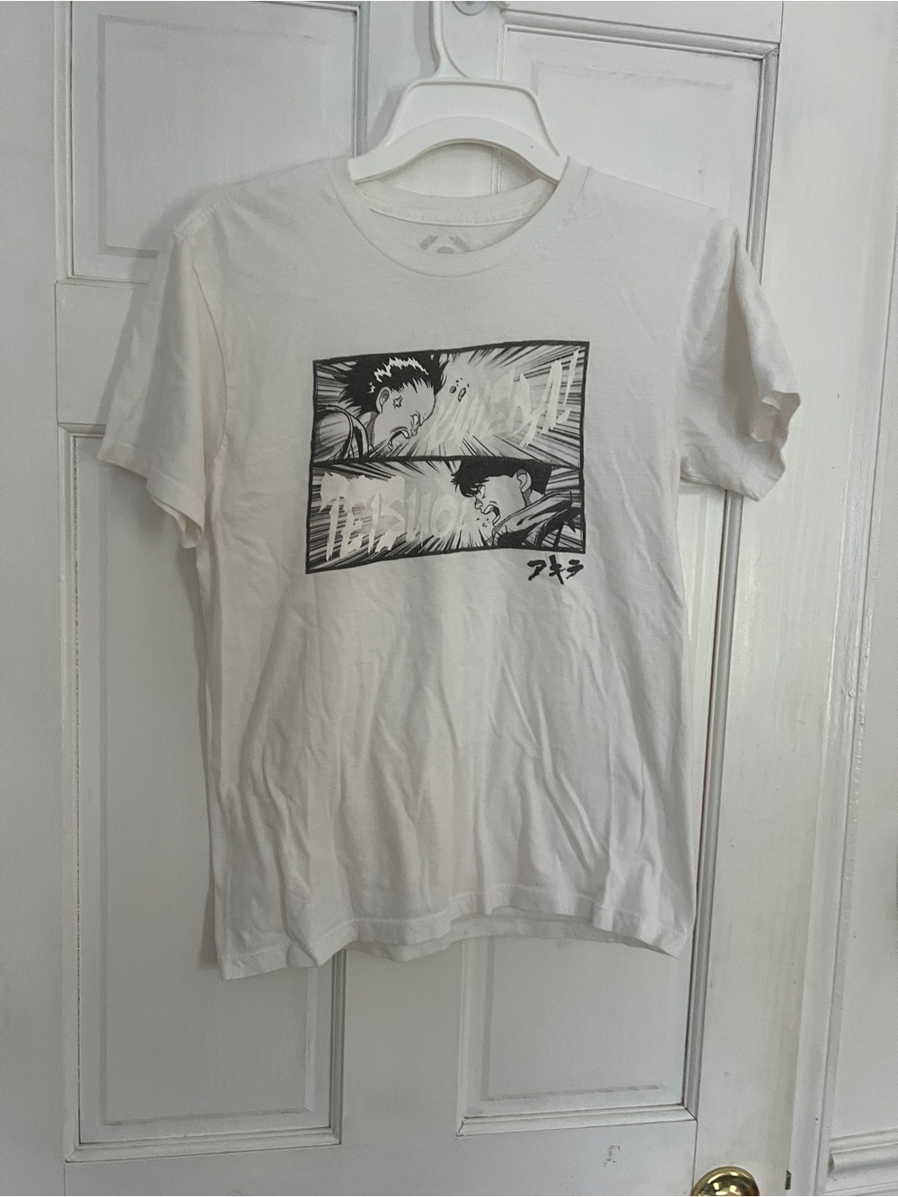 Akira White Graphic Manga Anime Panel T-Shirt